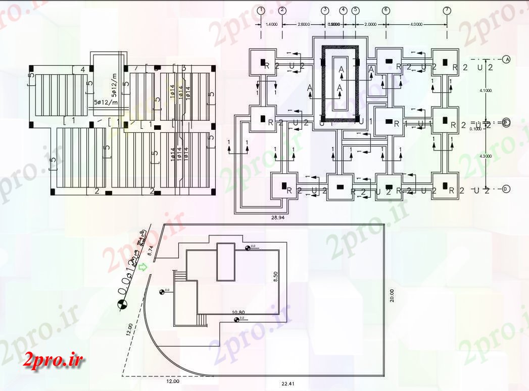 دانلود  نقشه ستون گذاری ساختمان   (کد28577)