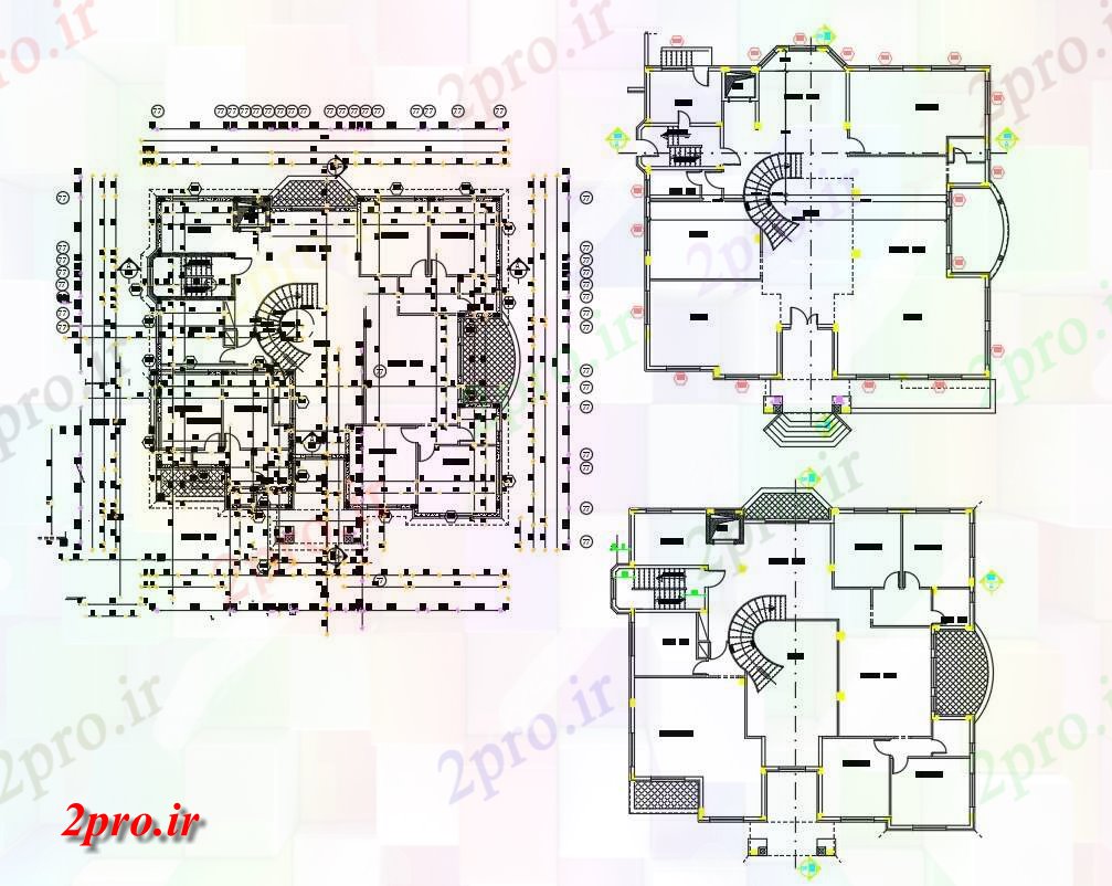 دانلود  نقشه مسکونی ، ویلا ، دوبلکس ، اپارتمان 29×33 متر (کد28580)