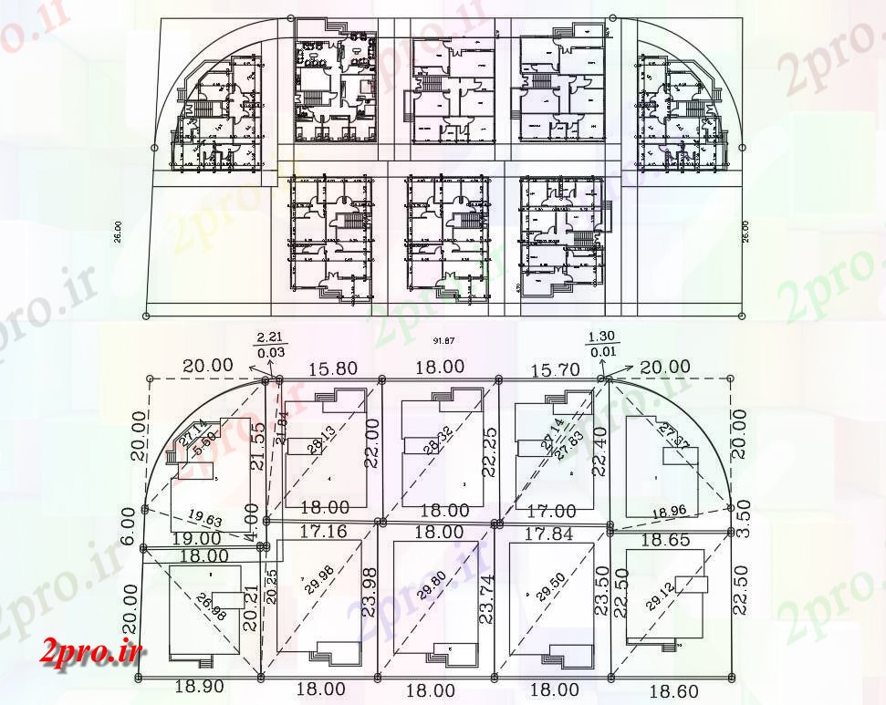 دانلود  نقشه مسکونی ، ویلا ، دوبلکس ، اپارتمان 12×19 متر (کد28588)