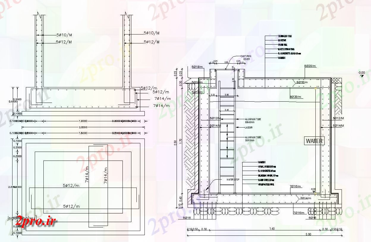 دانلود  نقشه طراحی سازه  (کد28761)