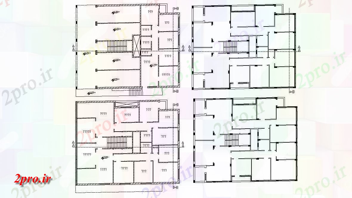 دانلود  نقشه مسکونی ، ویلا ، دوبلکس ، اپارتمان 17×20 متر (کد28809)