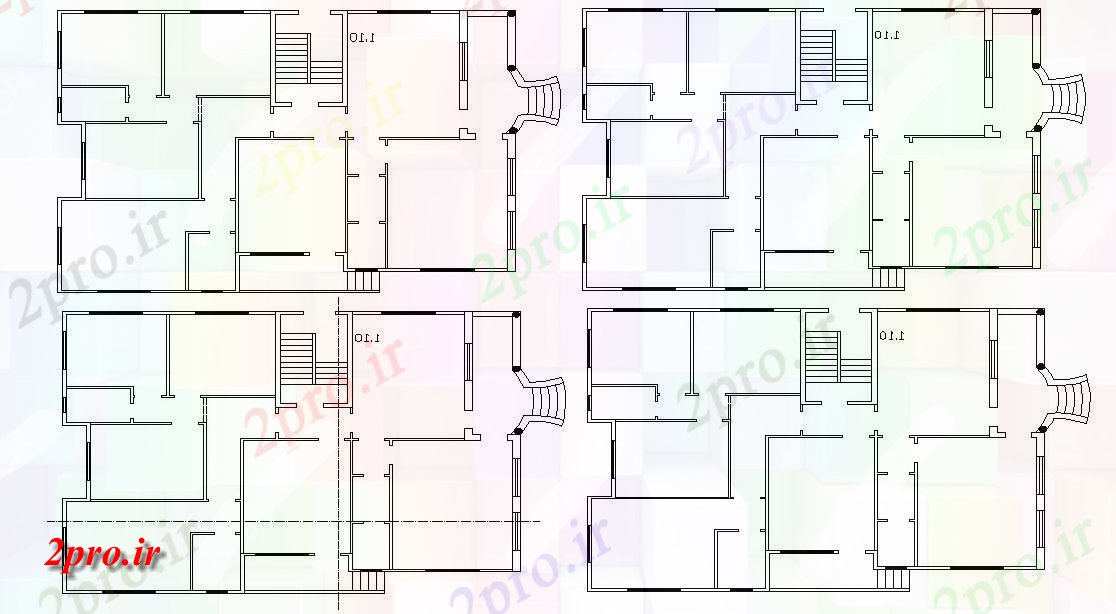 دانلود  نقشه مسکونی ، ویلا ، دوبلکس ، اپارتمان   (کد28826)