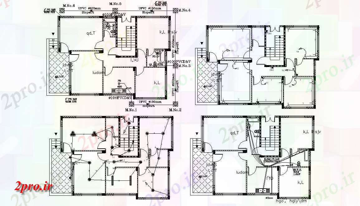 دانلود  نقشه ویلا ، مسکونی ، دوبلکس  (کد28865)