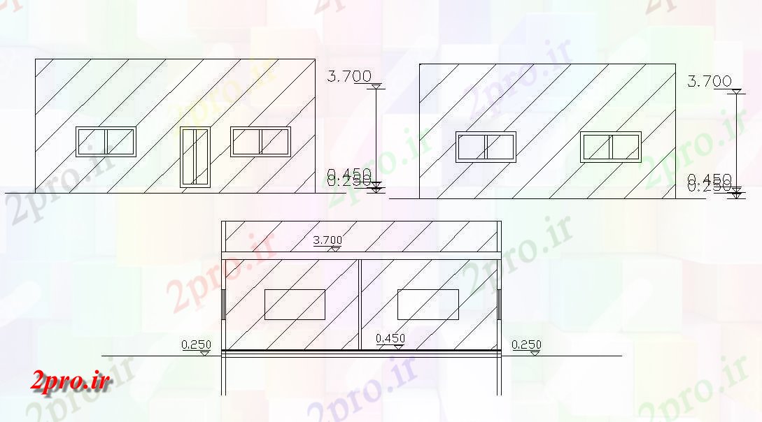 دانلود  نقشه نما مجتمع مسکونی ، اپارتمان   (کد28907)