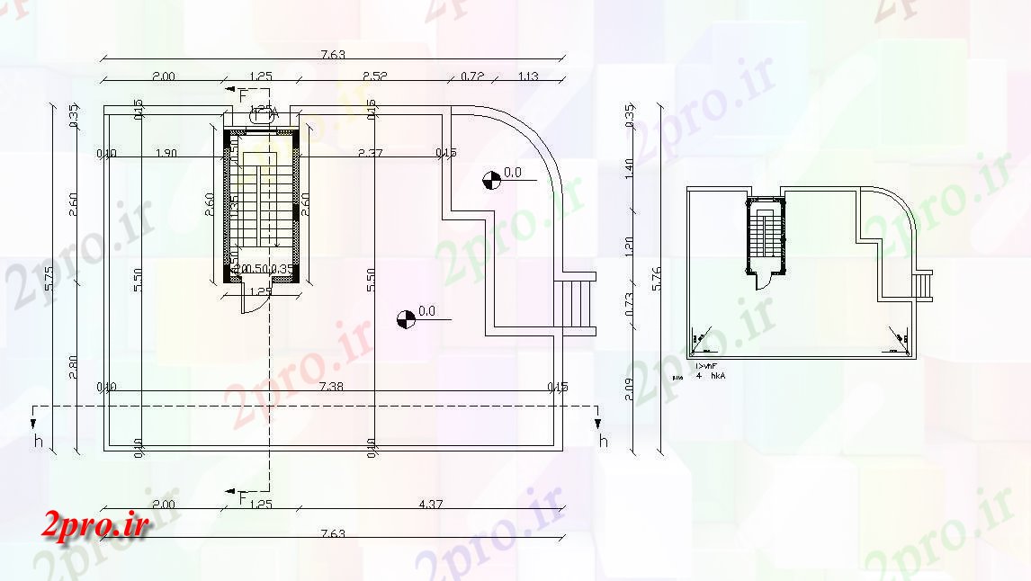 دانلود  نقشه مجتمع مسکونی ، اپارتمان ساده  (کد28938)