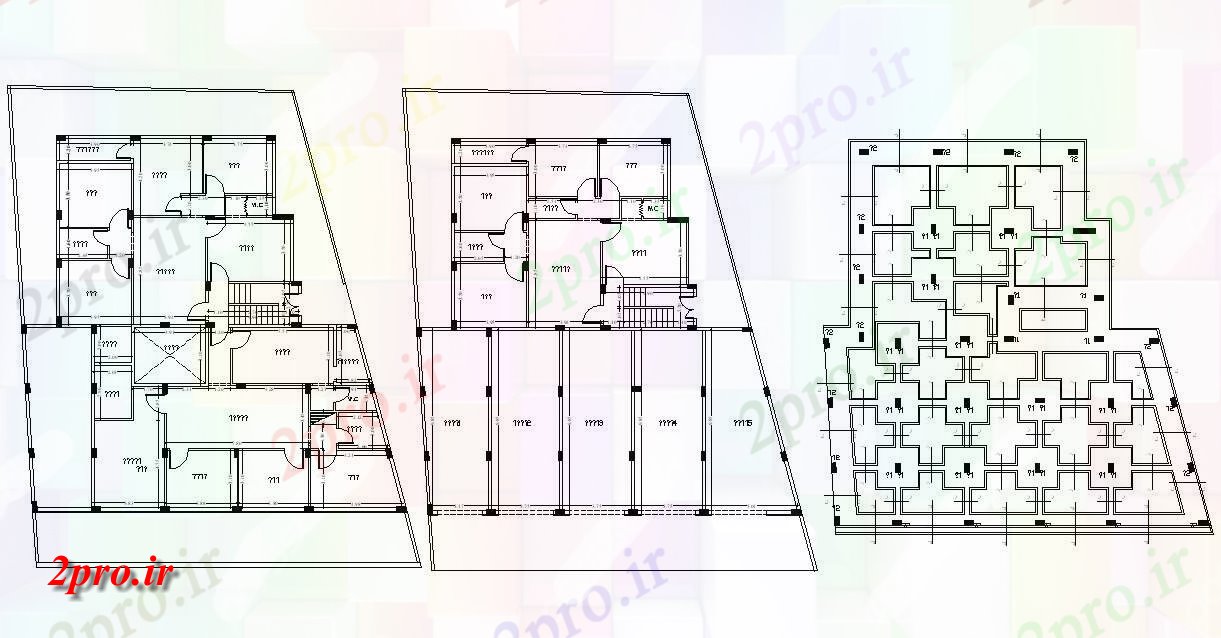 دانلود  نقشه مسکونی ، ویلا ، دوبلکس ، اپارتمان 17×20 متر (کد29233)