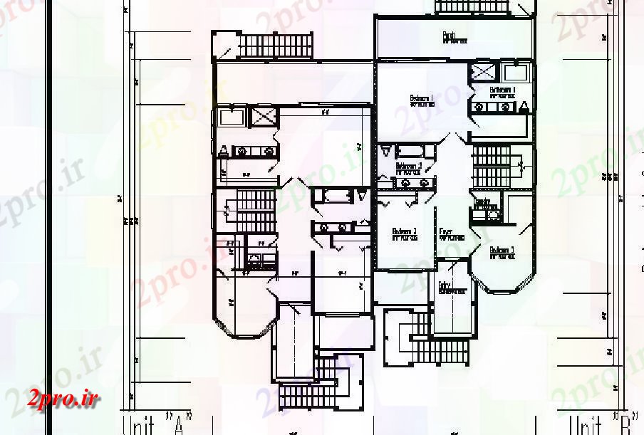 دانلود  نقشه مسکونی ، ویلا ، دوبلکس ، اپارتمان   (کد29254)