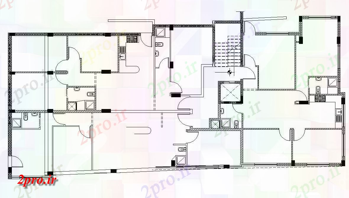 دانلود  نقشه مسکونی ، ویلا ، دوبلکس ، اپارتمان 12×29 متر (کد29279)