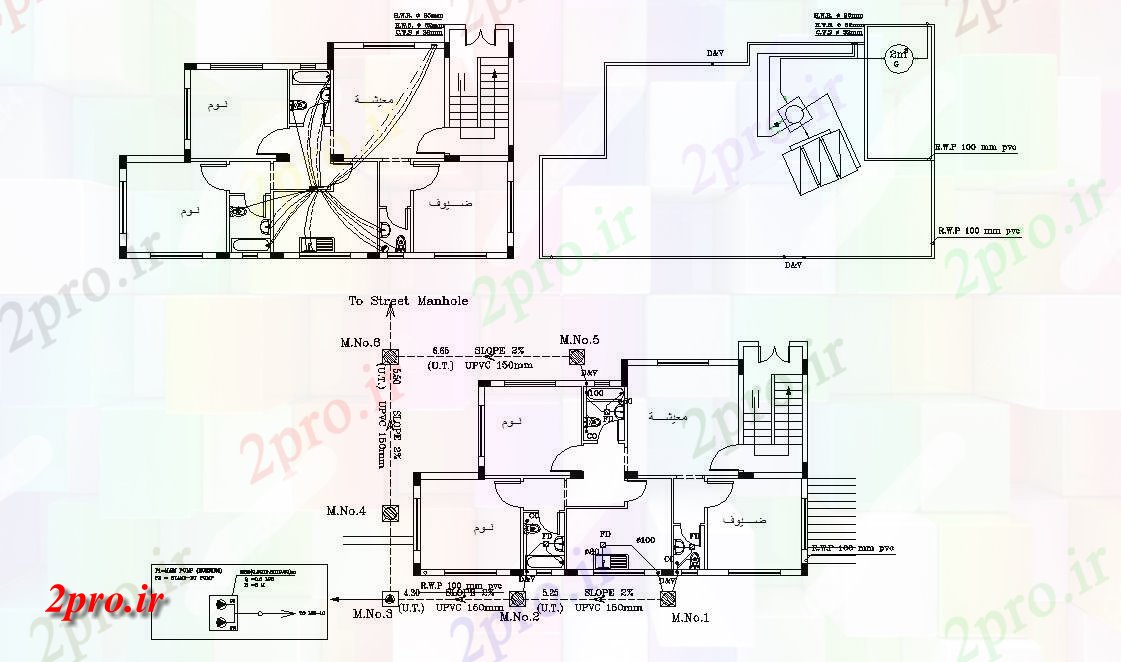 دانلود  نقشه مسکونی ، ویلا ، دوبلکس ، اپارتمان 9×15 متر (کد29295)