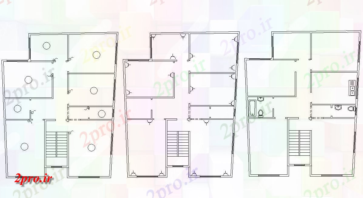 دانلود  نقشه مسکونی ، ویلا ، دوبلکس ، اپارتمان 11×14 متر (کد29374)