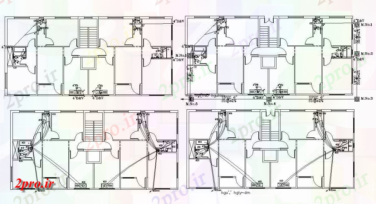 دانلود  نقشه مسکونی ، ویلا ، دوبلکس ، اپارتمان 10×22 متر (کد29400)