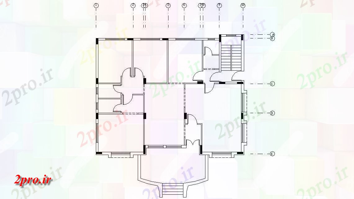 دانلود  نقشه مسکونی ، ویلا ، دوبلکس ، اپارتمان 12×15 متر (کد29425)