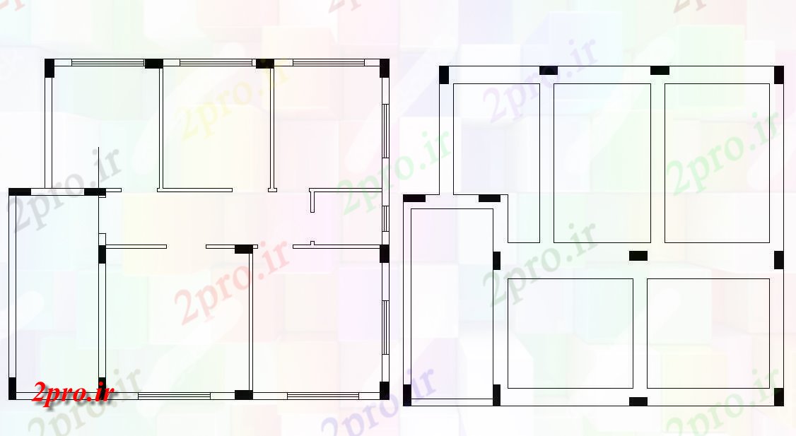 دانلود  نقشه ستون گذاری   (کد29448)