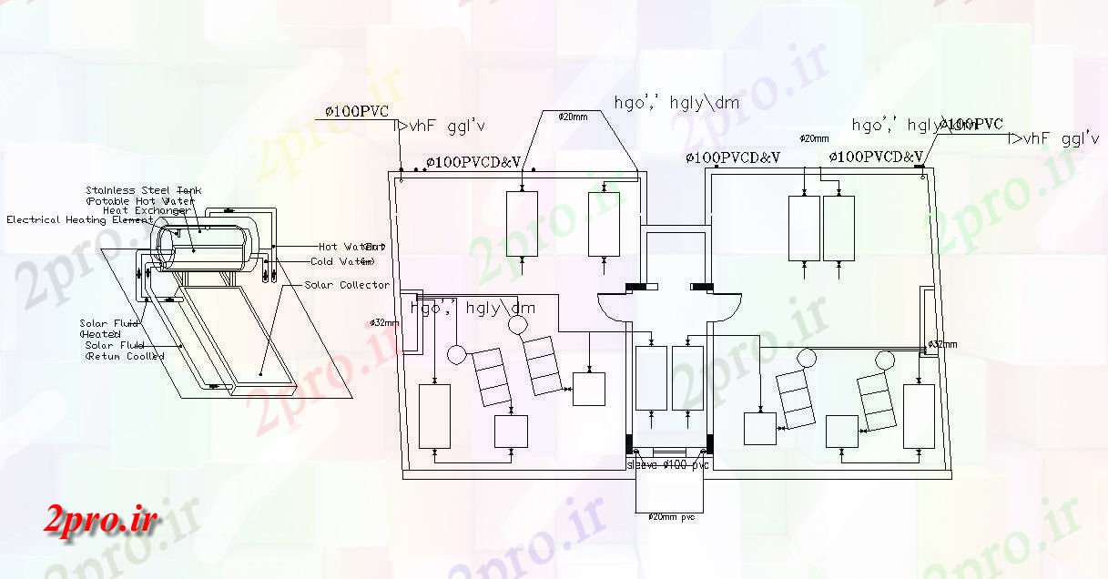 دانلود  نقشه طرح بندی مسکونی ، ویلا ، دوبلکس ، اپارتمان   (کد29454)