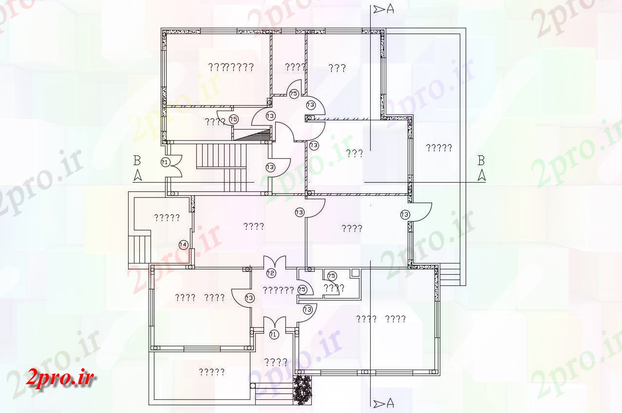 دانلود  نقشه ویلا ، مسکونی ، دوبلکس 16×19 متر (کد29705)