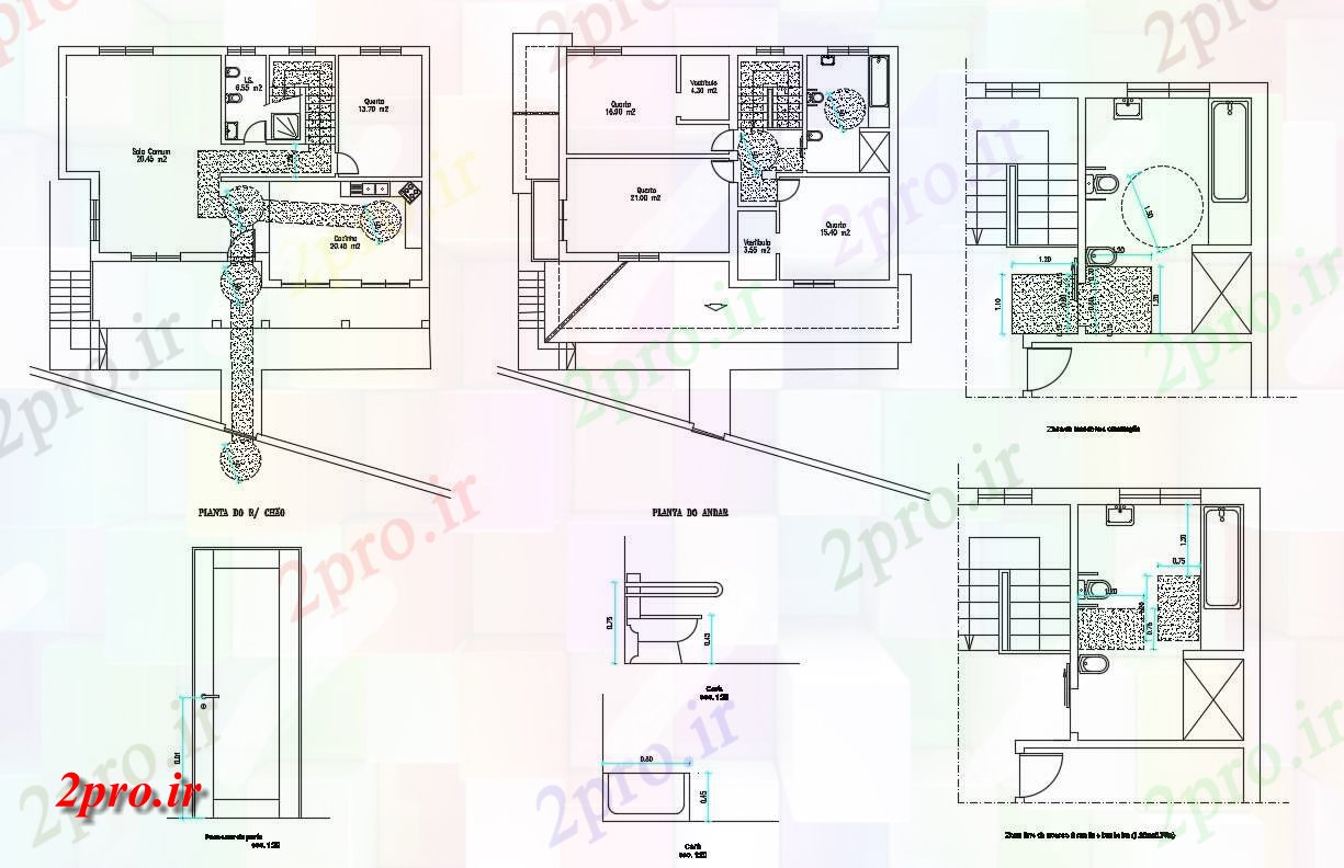 دانلود  نقشه حمام عمومی 11×14 متر (کد29720)