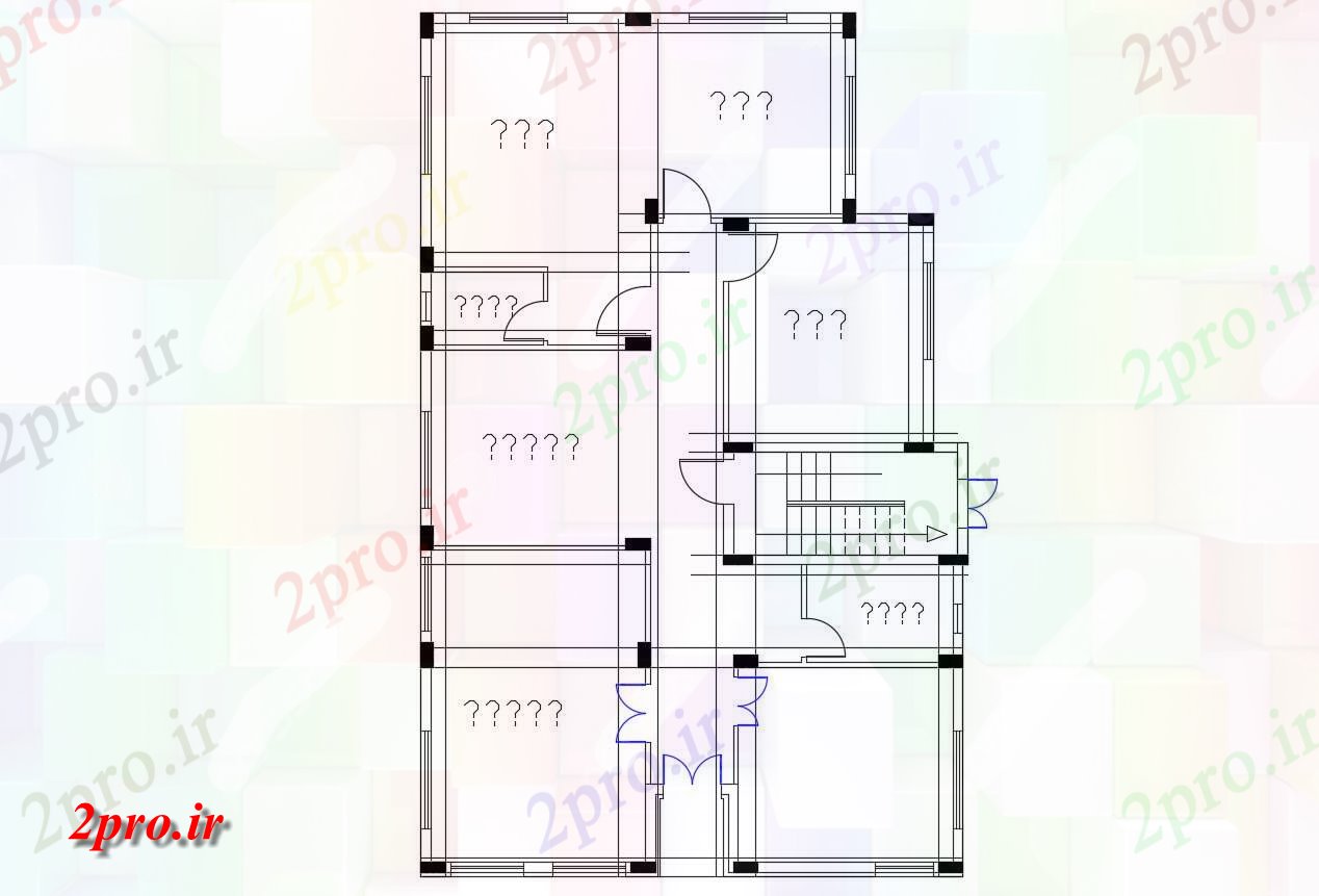 دانلود  نقشه مسکونی ، ویلا ، دوبلکس ، اپارتمان 11×17 متر (کد29724)