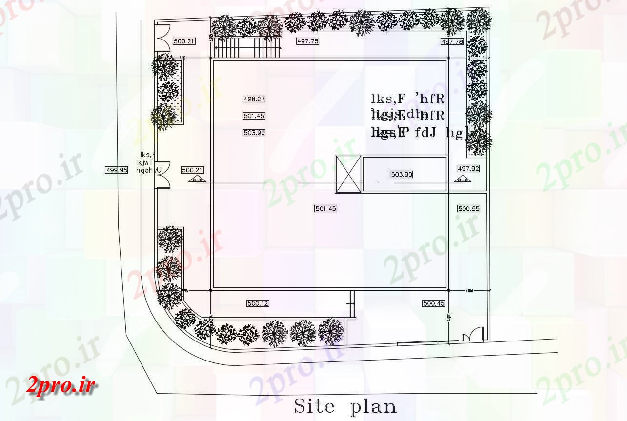 دانلود  نقشه طراحی کف ساختمان  (کد29740)
