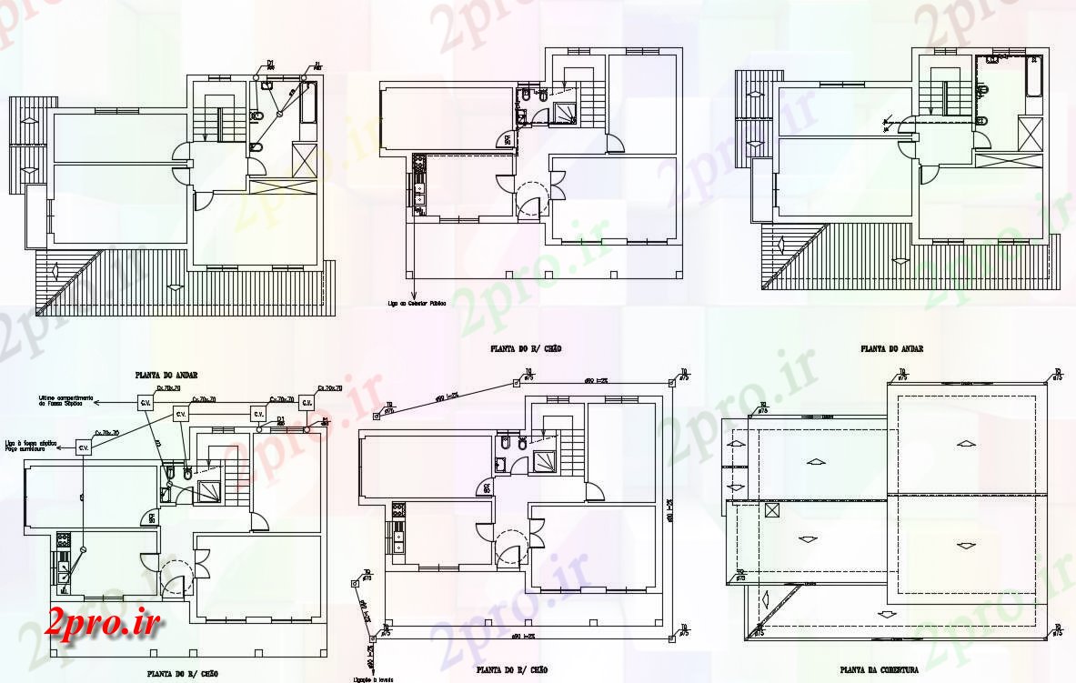 دانلود  نقشه مسکونی ، ویلا ، دوبلکس ، اپارتمان 11×14 متر (کد29751)