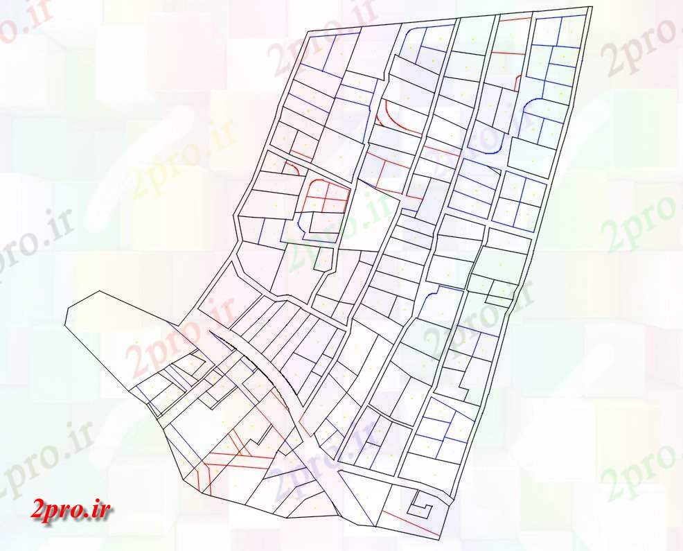 دانلود  نقشه سایت پلان ، شهرک ، بلوک بندی ، طراحی سایت   (کد29770)