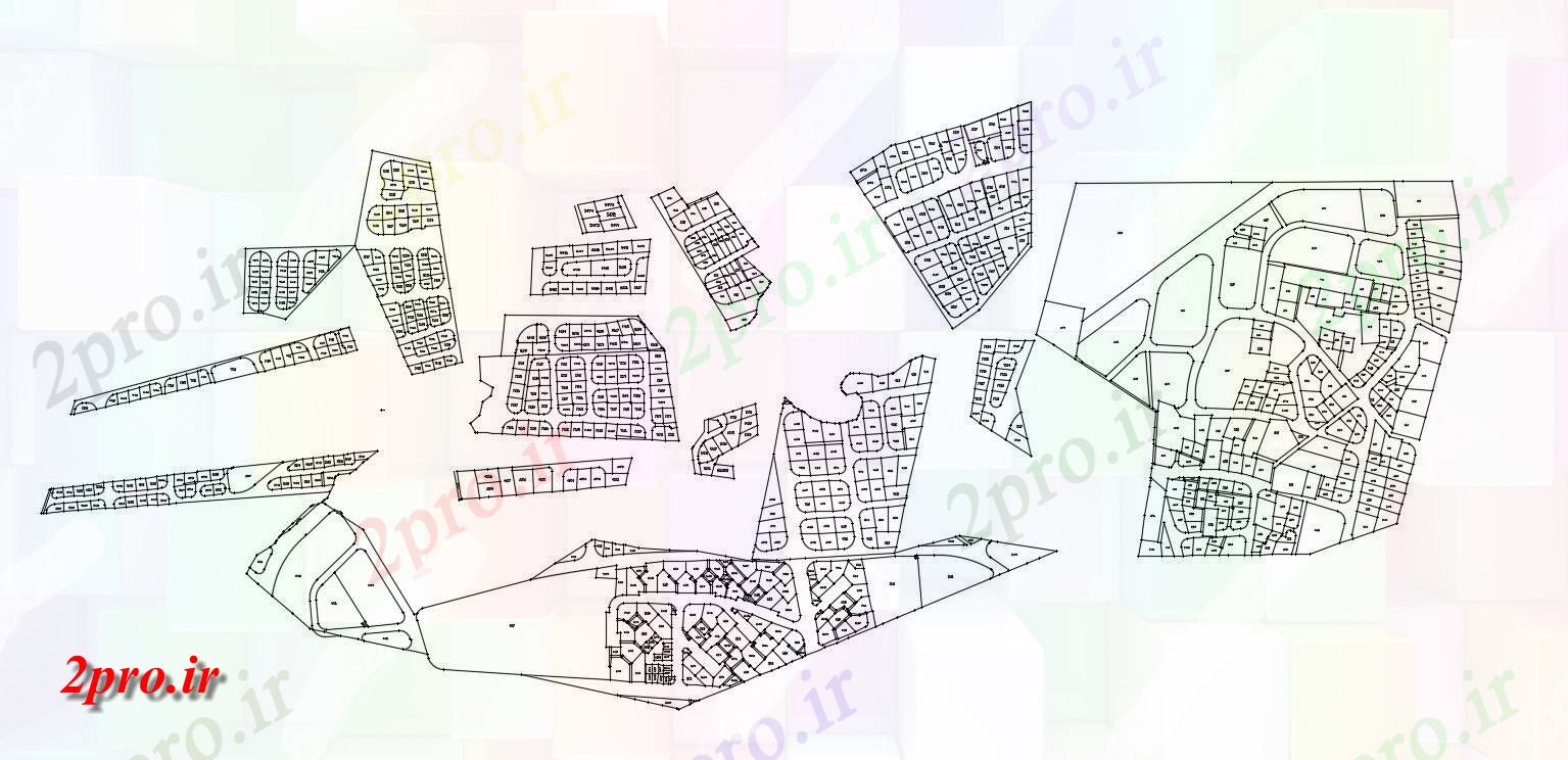 دانلود  نقشه سایت پلان ، شهرک ، بلوک بندی ، طراحی سایت   (کد29789)