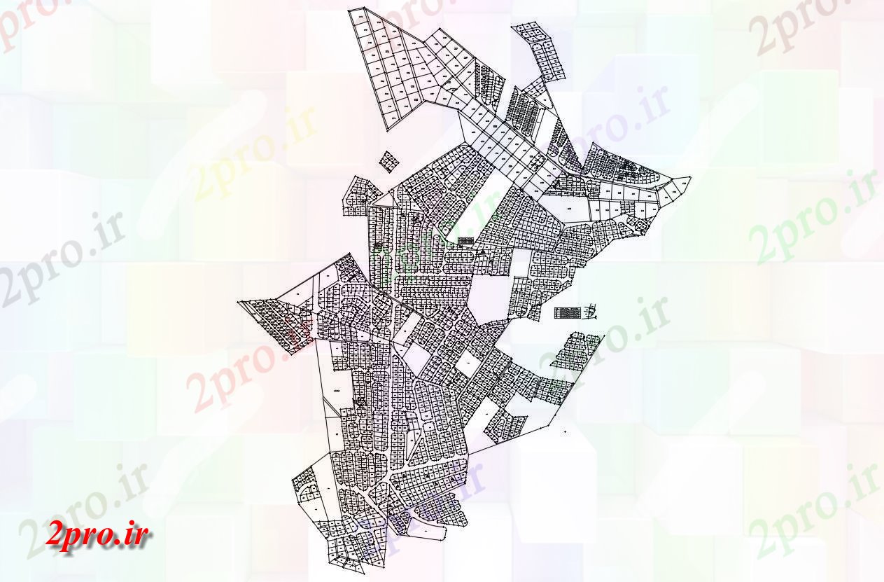 دانلود  نقشه سایت پلان ، شهرک ، بلوک بندی ، طراحی سایت   (کد29790)