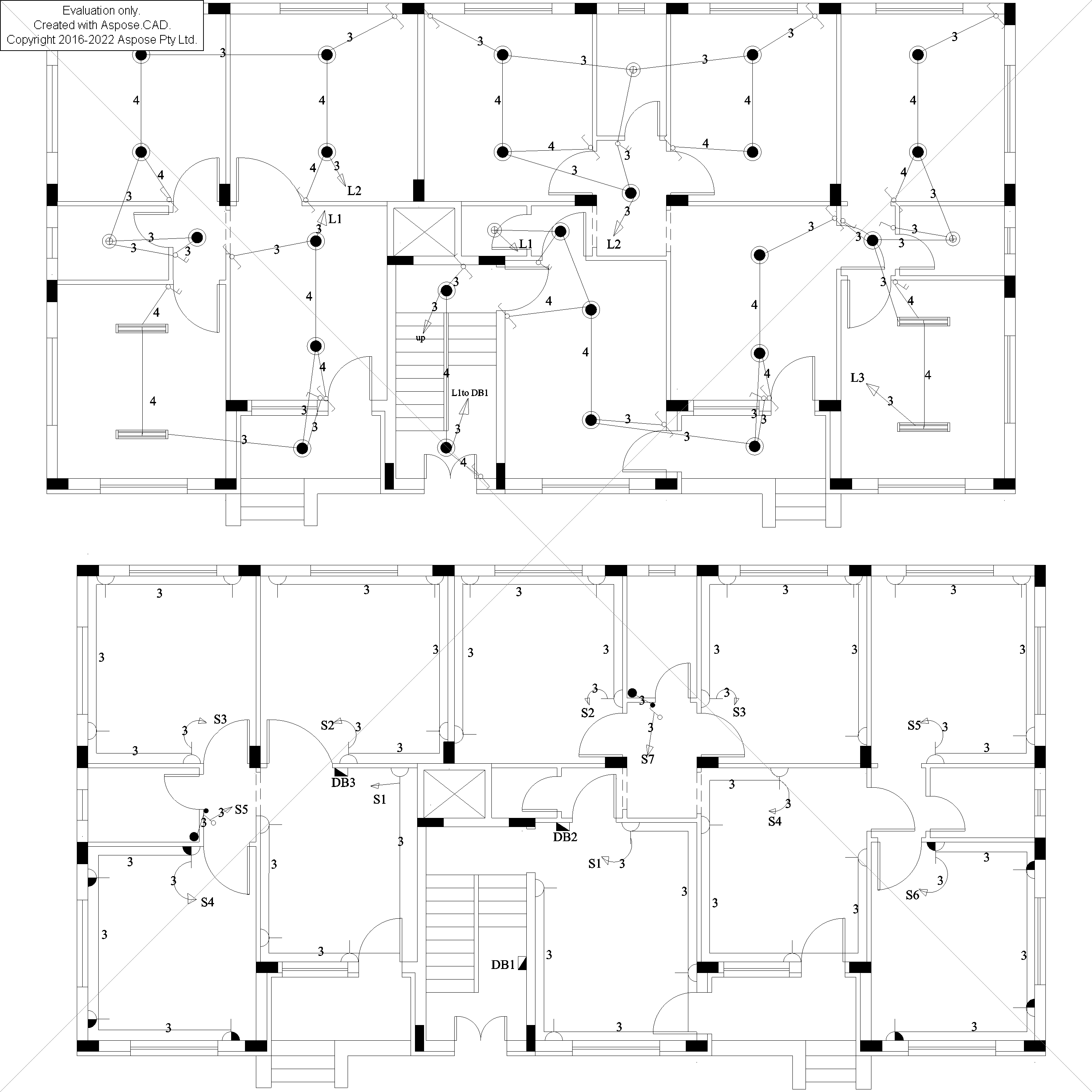 دانلود  نقشه سیم کشی برق آپارتمان   (کد29845)