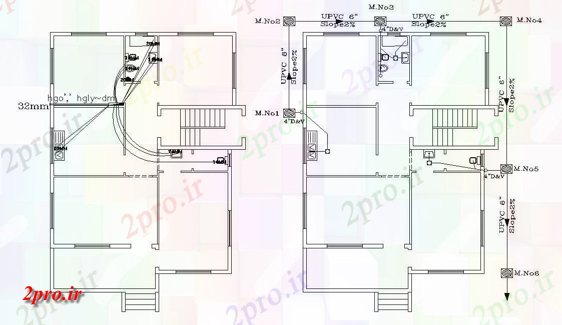 دانلود  نقشه مسکونی ، ویلا ، دوبلکس ، اپارتمان 10×14 متر (کد29984)