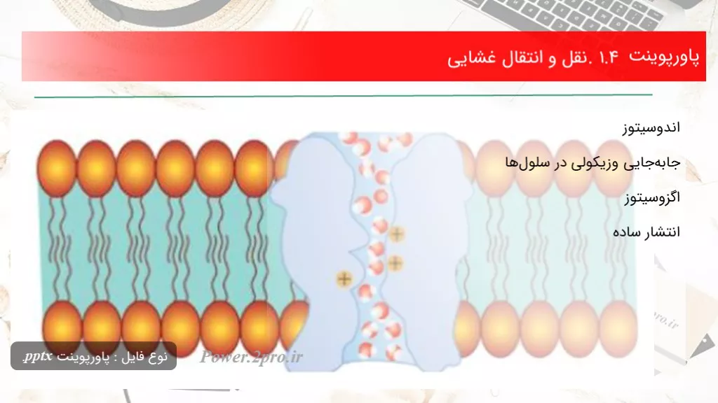 دانلود پاورپوینت 1.4. نقل و انتقال غشایی - کد102365