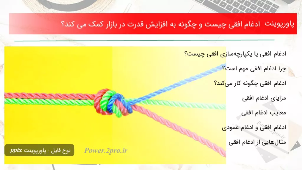 دانلود پاورپوینت ادغام افقی چه چیزی است و چطور به افزایش قدرت در بازار کمک می کند؟ - کد107390