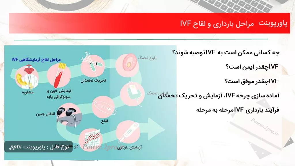 دانلود پاورپوینت مراحل بارداری و لقاح IVF - کد109385