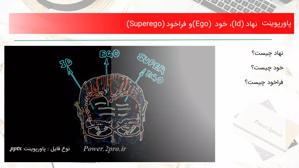 دانلود پاورپوینت نهاد (Id)، خود (Ego) و فراخود (Superego) - کد110088