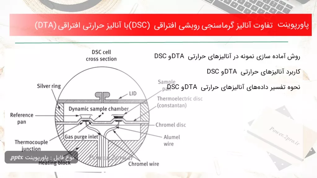 تفاوت آنالیز گرماسنجی روبشی افتراقی (DSC) با آنالیز حرارتی افتراقی (DTA)