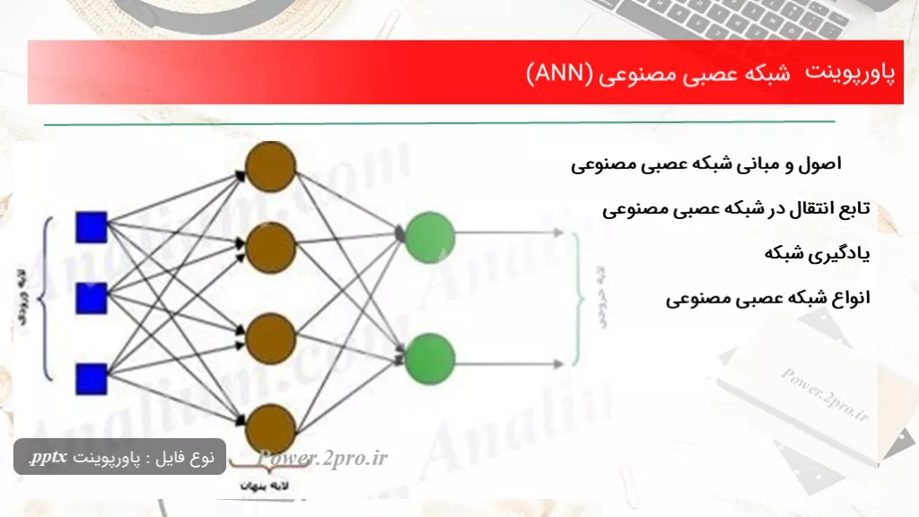 دانلود پاورپوینت شبکه عصبی مصنوعی (ANN) - کد113623