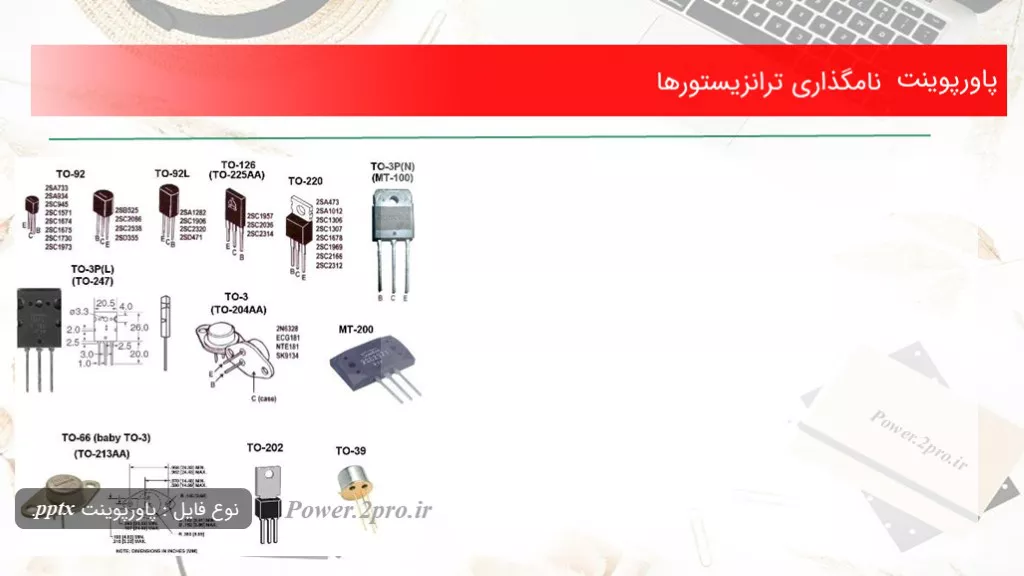 دانلود پاورپوینت نامگذاری ترانزیستورها - کد114112