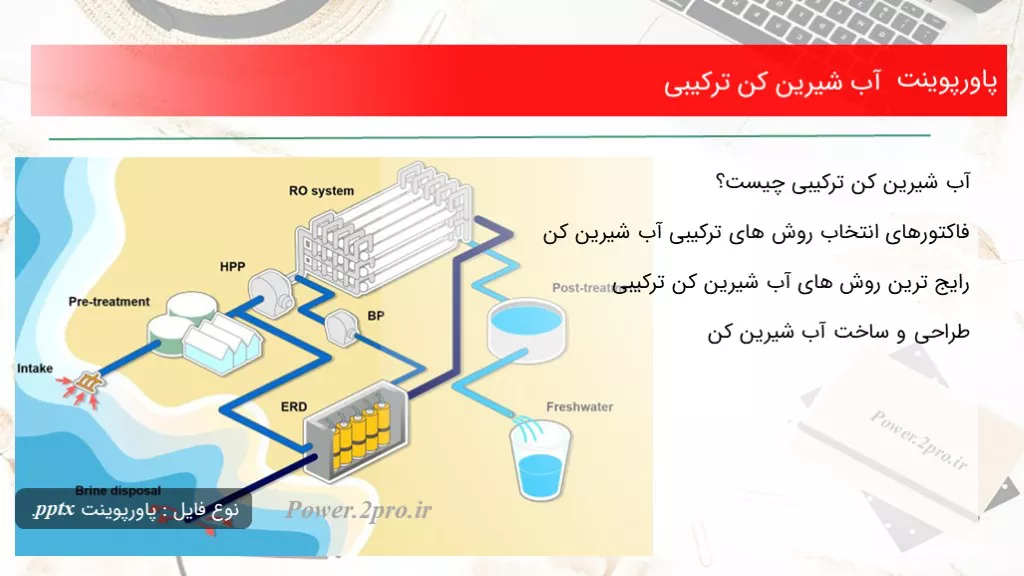 دانلود پاورپوینت آب شیرین کن ترکیبی - کد114141