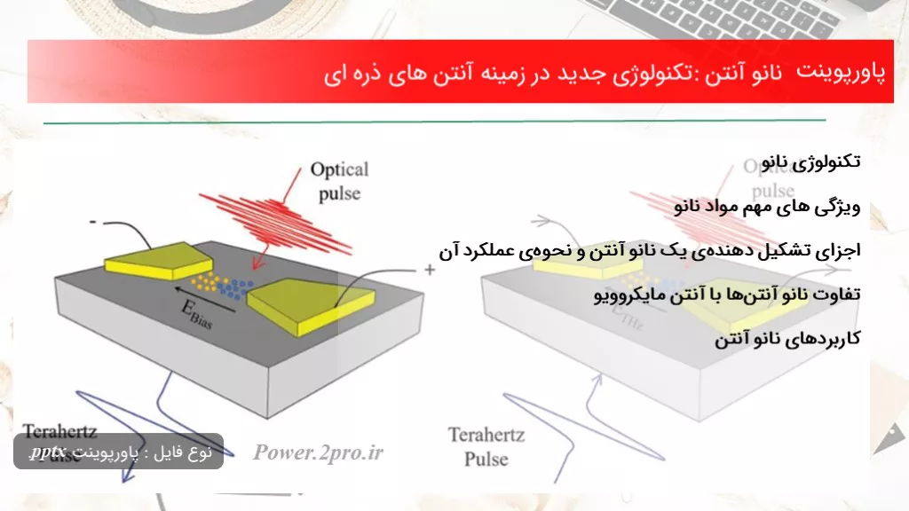 دانلود پاورپوینت نانو آنتن: تکنولوژی جدید در زمینه آنتن های ذره ای - کد114917