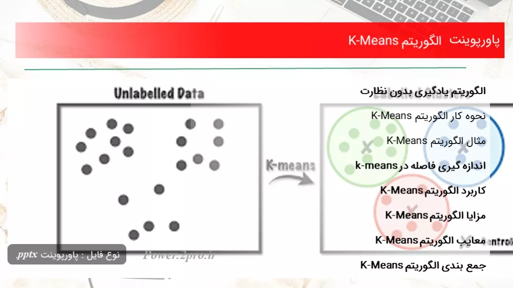 دانلود پاورپوینت الگوریتم K-Means - کد115372