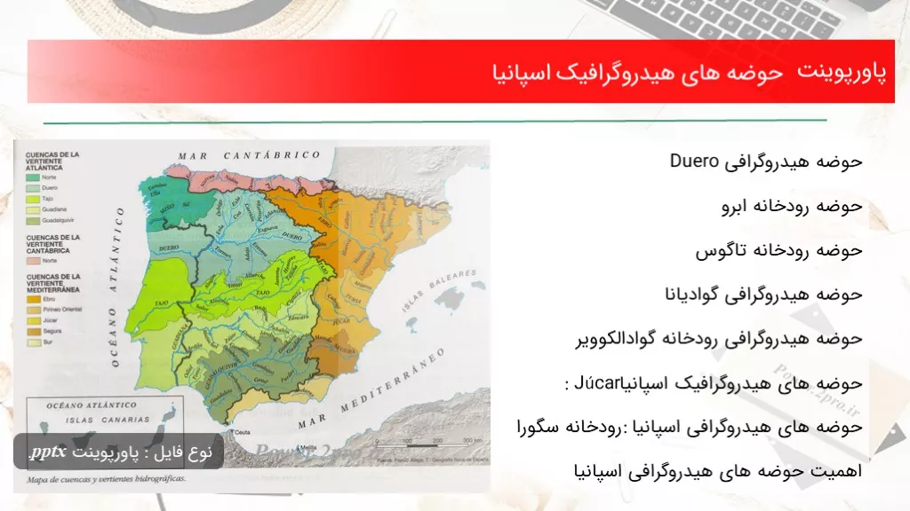 دانلود پاورپوینت حوضه های هیدروگرافیک اسپانیا - کد115882
