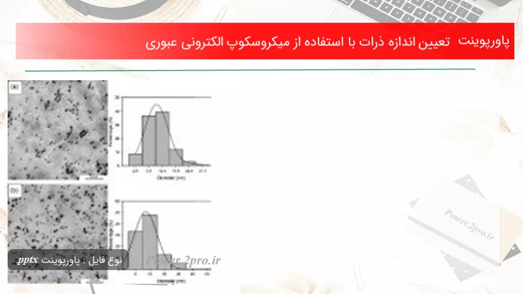 دانلود پاورپوینت تعیین اندازه ذرات با  کاربرد از میکروسکوپ الکترونی عبوری - کد116552