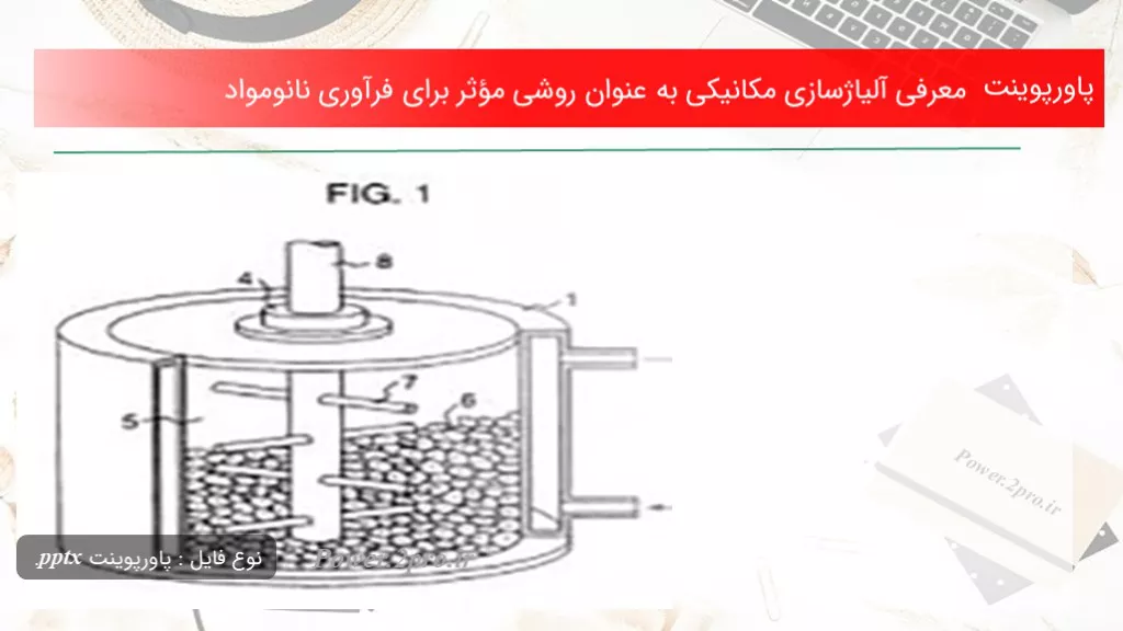 دانلود پاورپوینت معرفی آلیاژسازی مکانیکی به عنوان روشی مؤثر  به منظور فرآوری نانومواد - کد116643