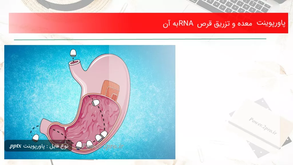 دانلود پاورپوینت معده و تزریق قرص RNA به آن - کد117277