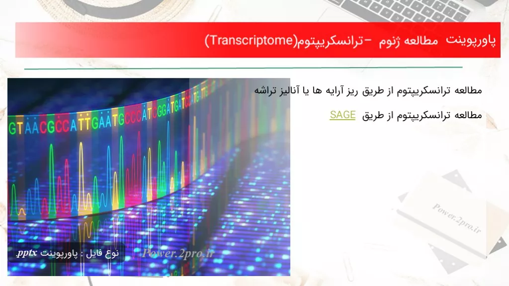 دانلود پاورپوینت مطالعه ژنوم – ترانسکریپتوم(Transcriptome) - کد117794