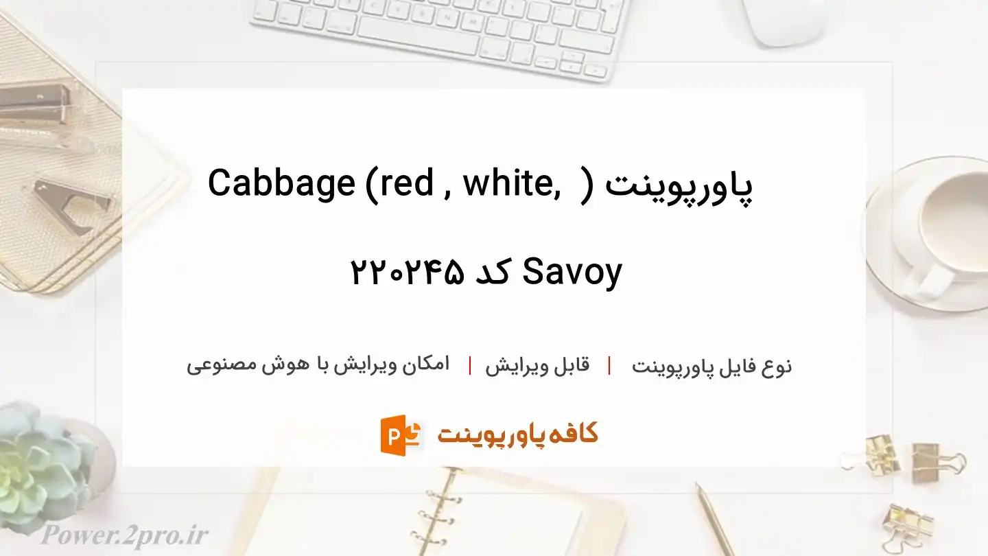 دانلود پاورپوینت ( Cabbage (red , white, Savoy کد 220245