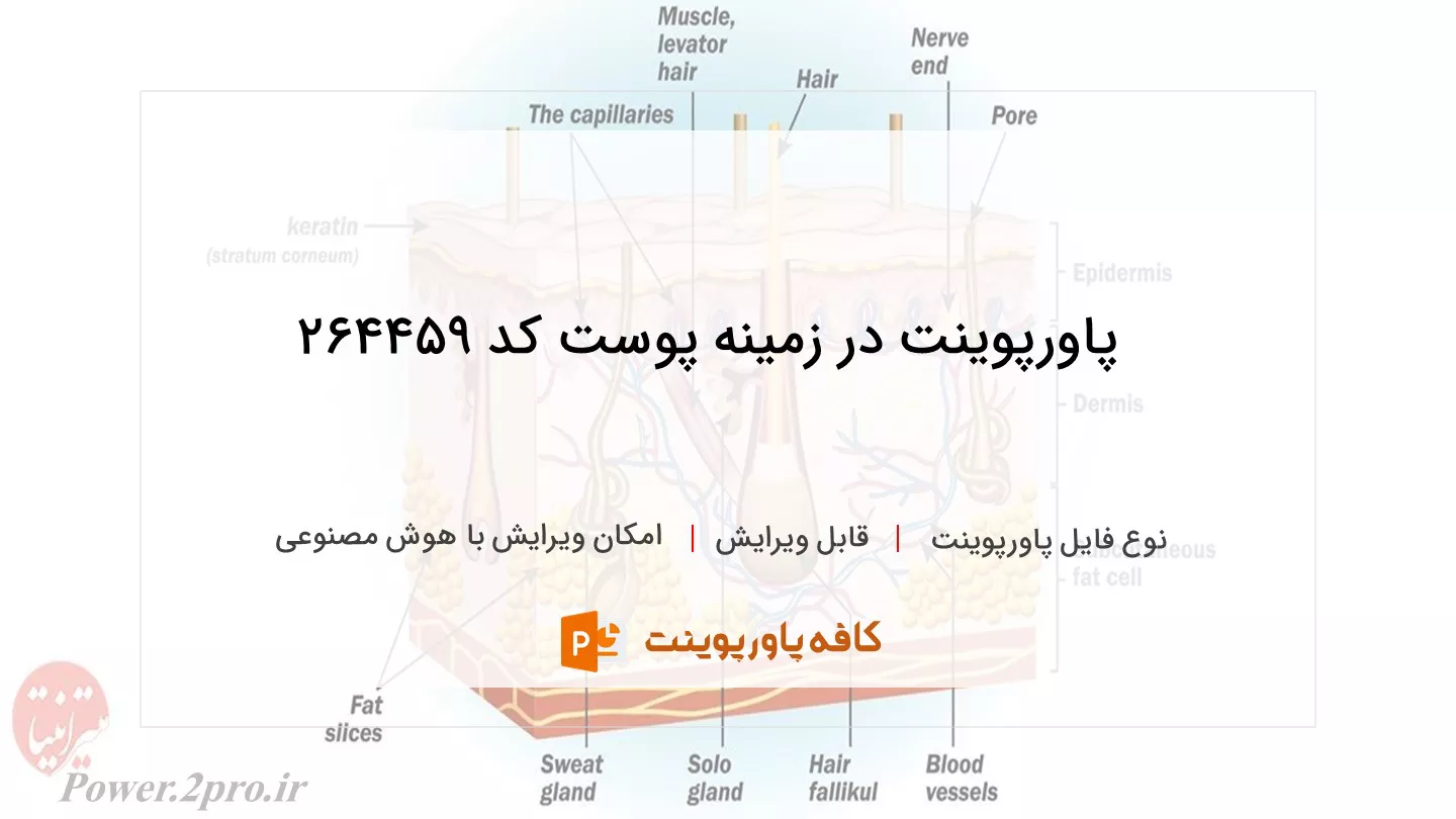 دانلود پاورپوینت در زمینه پوست کد 264459