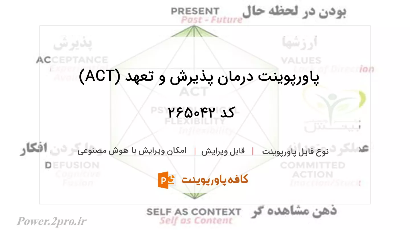 دانلود پاورپوینت درمان پذيرش و تعهد (ACT) کد 265042