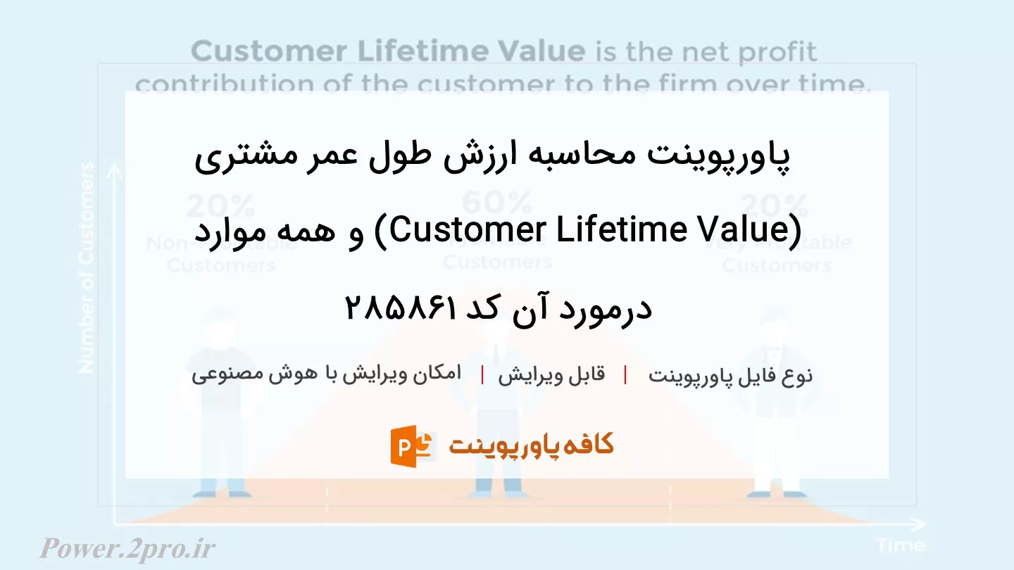 دانلود پاورپوینت محاسبه ارزش طول عمر مشتری (Customer Lifetime Value) و همه موارد درمورد آن کد 285861