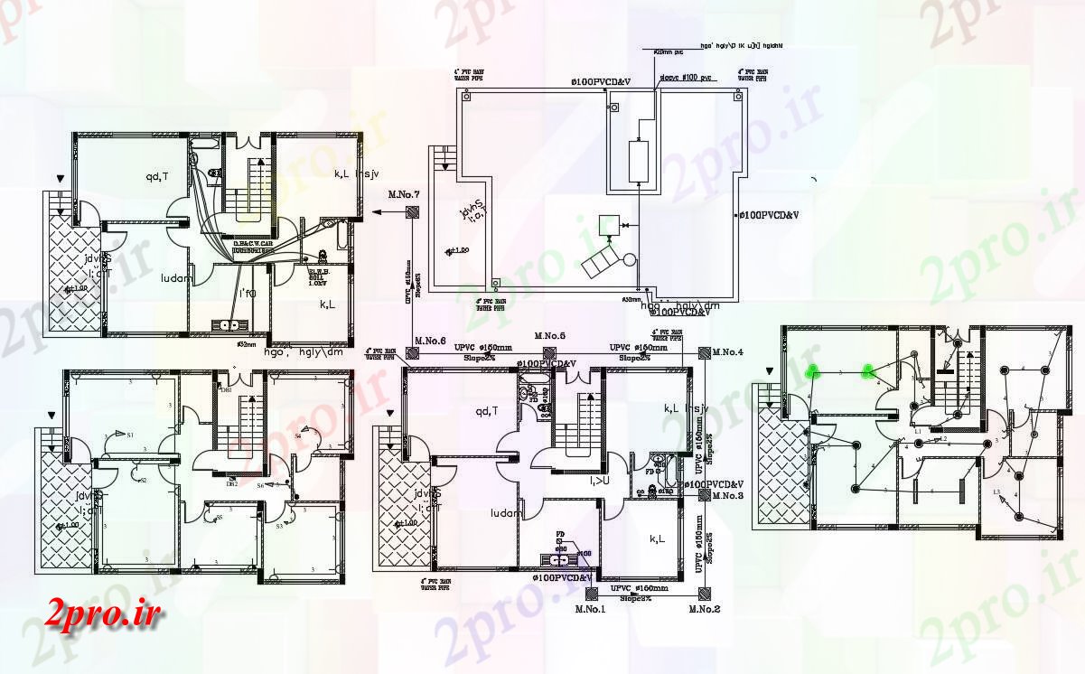 دانلود  نقشه مسکونی ، ویلا ، دوبلکس ، اپارتمان 10×16 متر (کد30033)