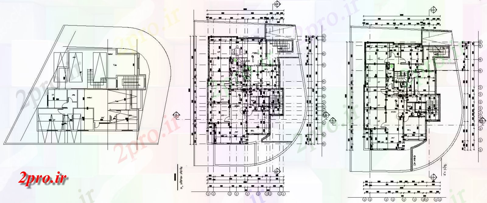 دانلود  نقشه مسکونی ، ویلا ، دوبلکس ، اپارتمان 16×20 متر (کد30060)