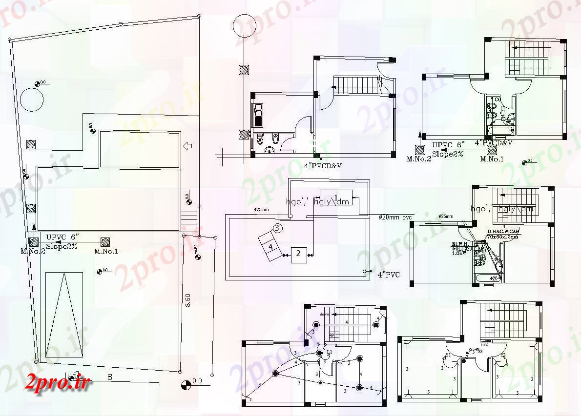 دانلود  نقشه سیم کشی برق ساختمان  (کد30085)